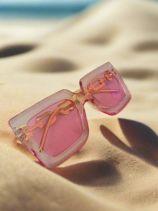 Summer Bae Sunglasses Clear Pink
