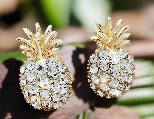 Pineapple Rhinestone Earrings