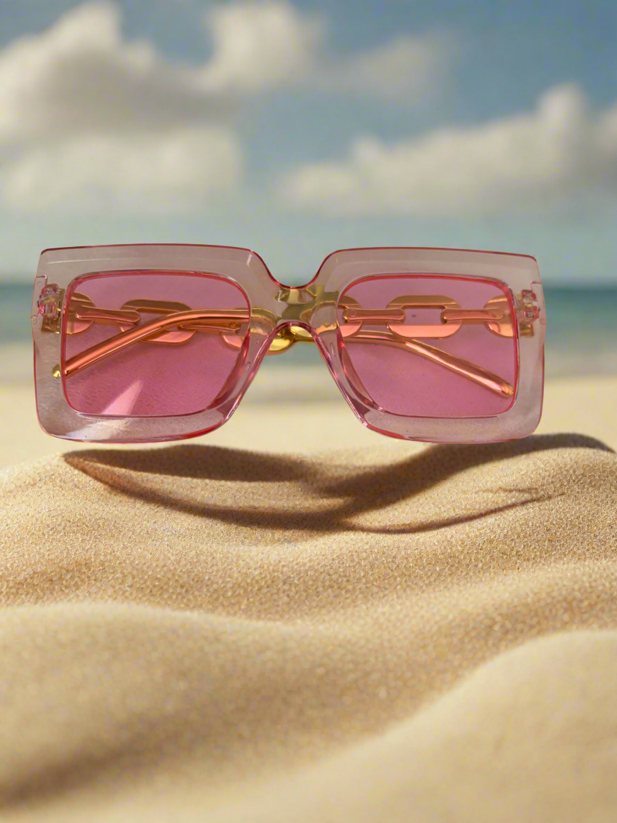 Summer Bae Sunglasses Clear Pink
