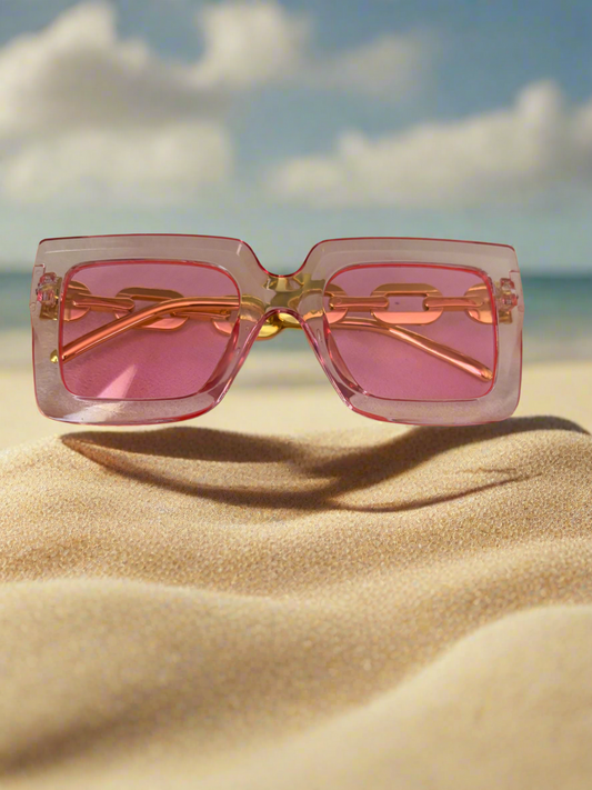 Summer Bae Sunglasses Clear Pink