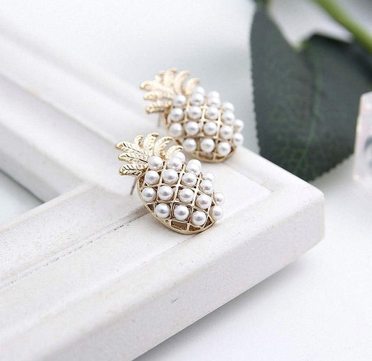 Pineapple Pearl Earrings